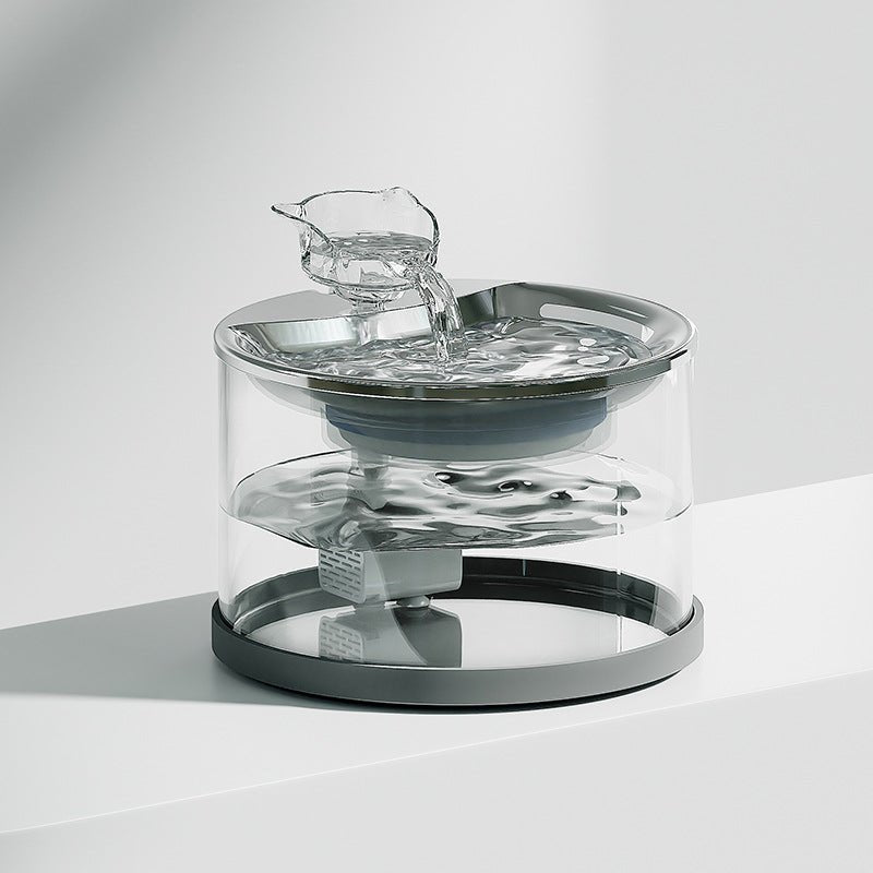 Mroace Transparent Automatic Pet Water Fountain