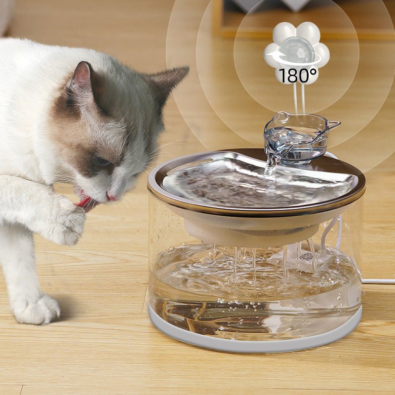 Mroace Transparent Automatic Pet Water Fountain