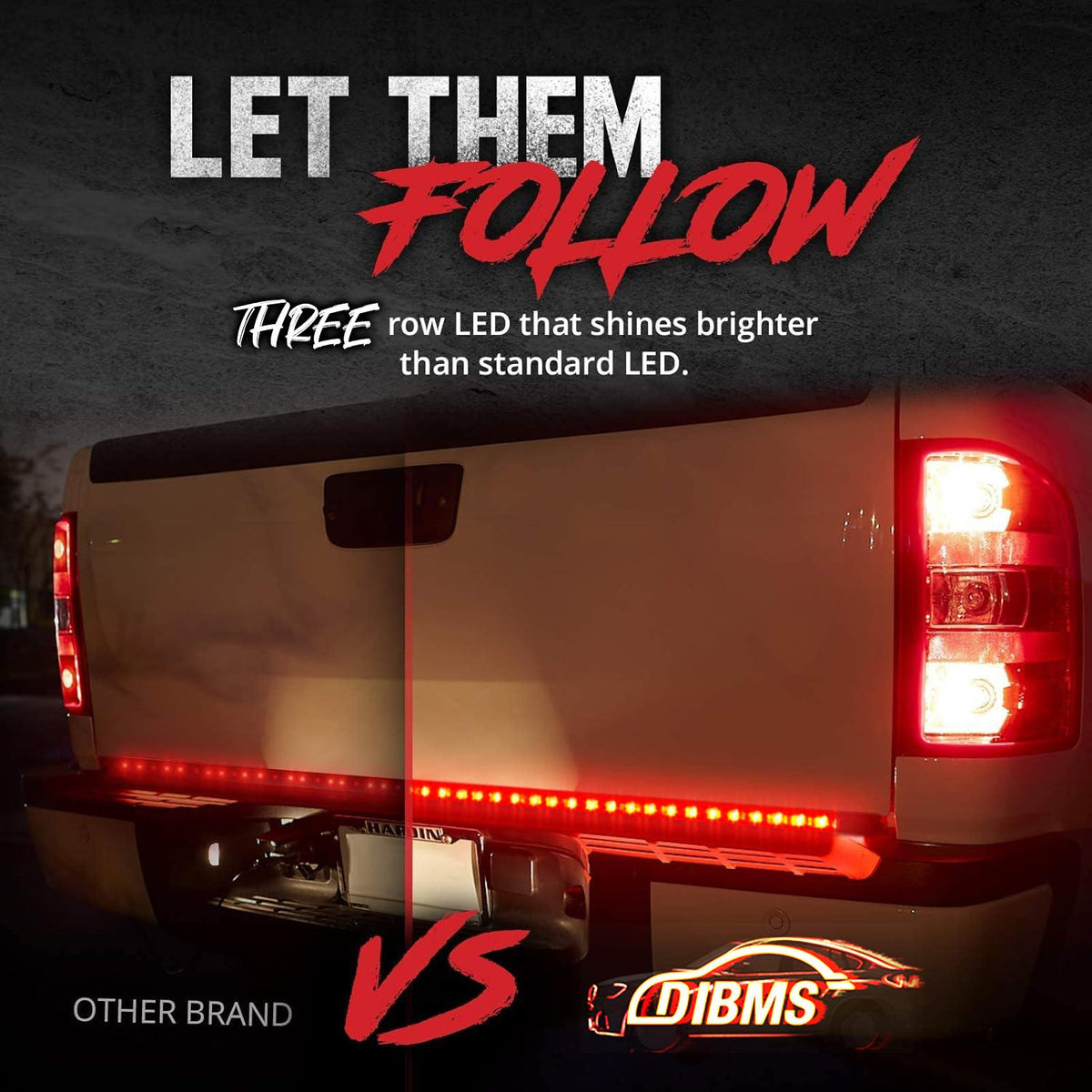 Mroace Triple Row LED Tailgate Light Bar