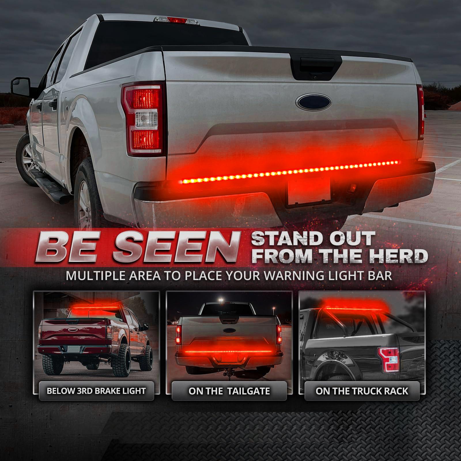 Mroace Triple Row LED Tailgate Light Bar