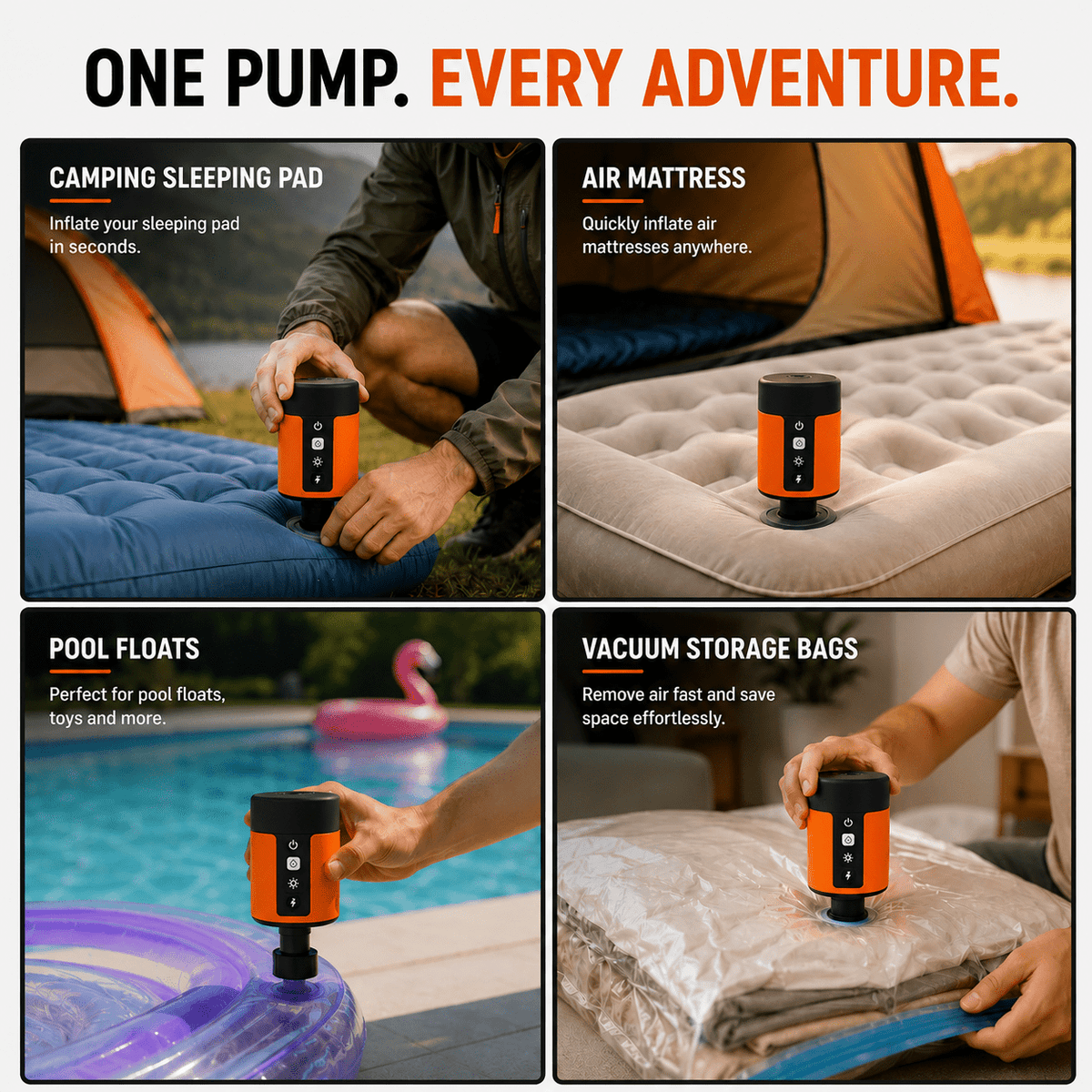 Mroace Ultra Fast Rechargeable Electric Air Pump