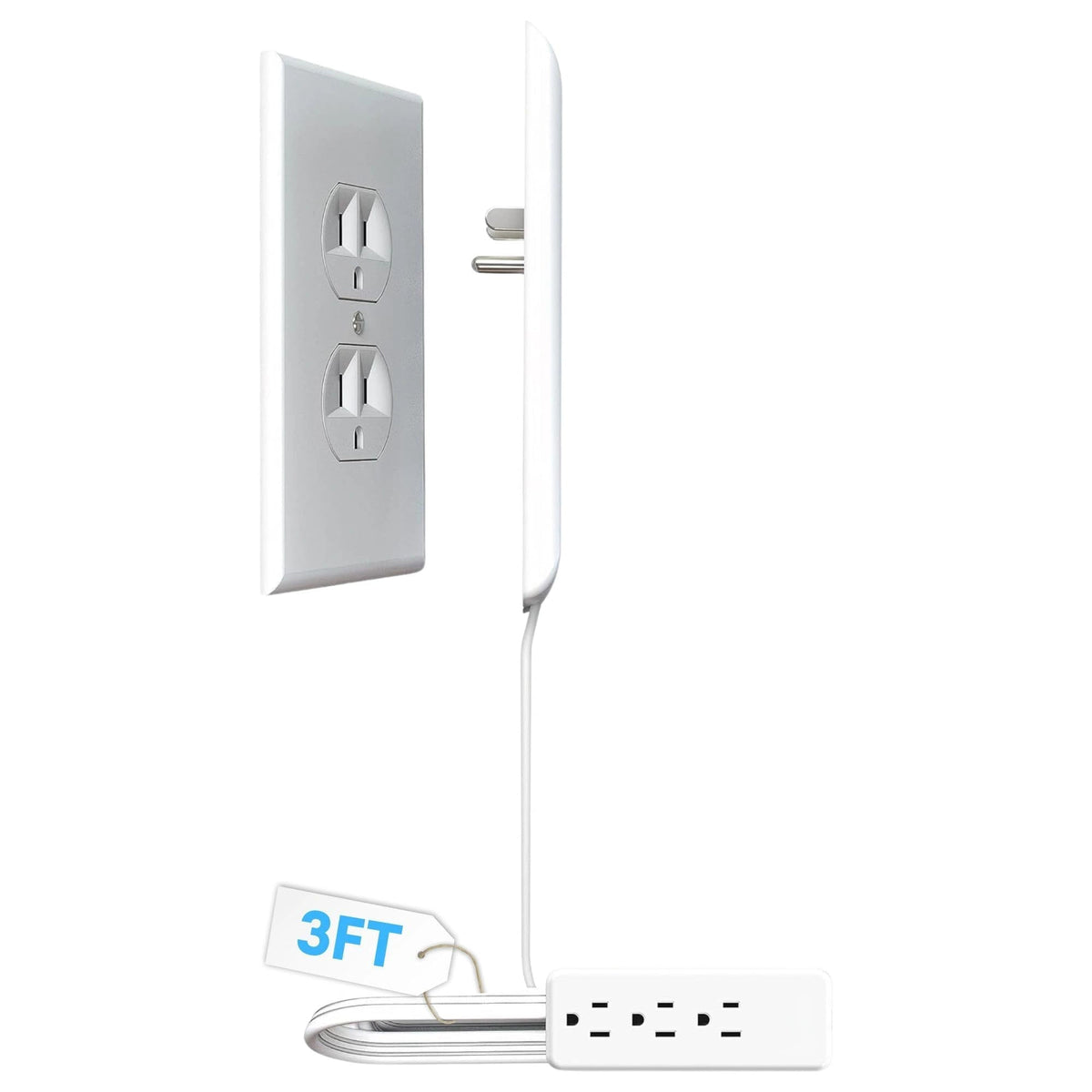 Mroace Ultra Flat Plug Extension Cord Power Strip