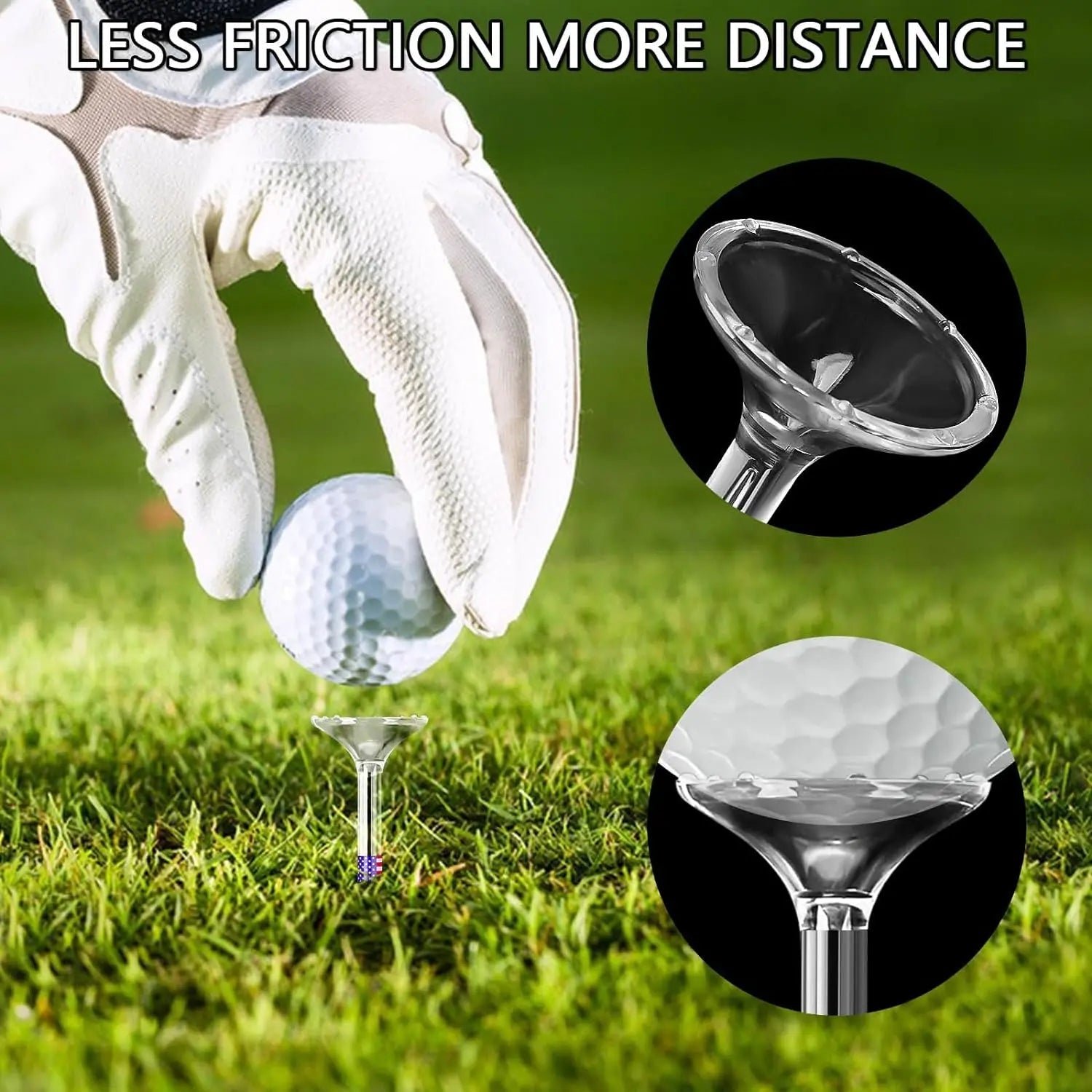 Mroace Unbreakable Plastic Golf Tees 30PCS/50PCS Set