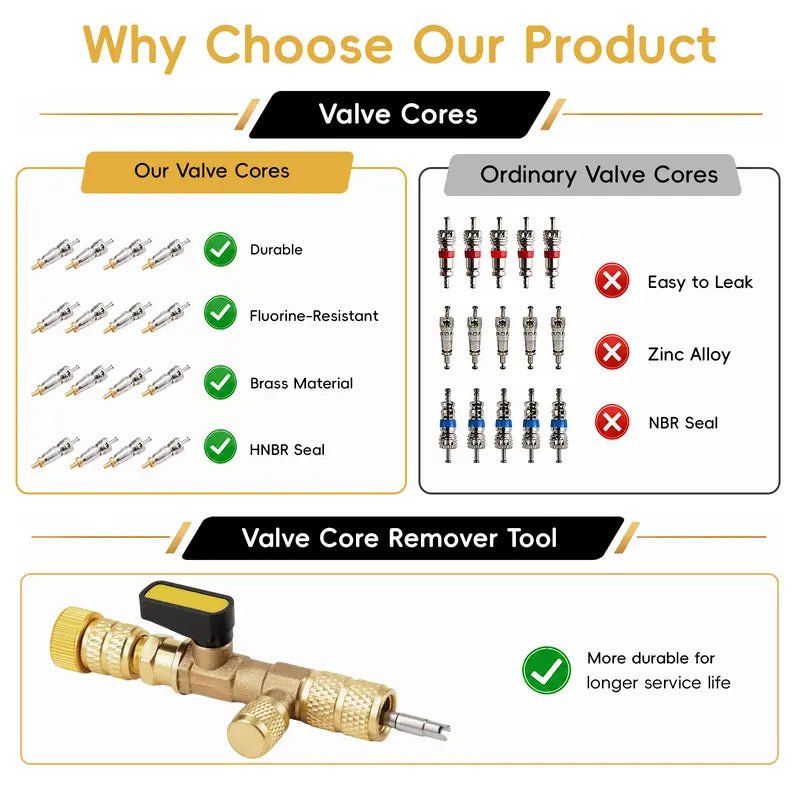 Mroace Universal AC Valve Core Remover Installer Tool