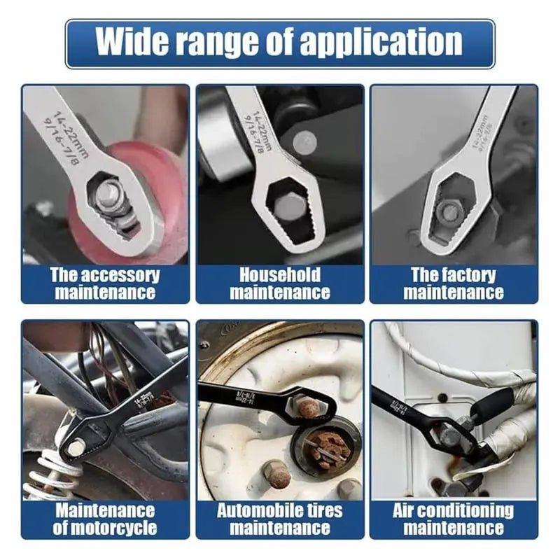 Mroace Universal Double-head Self-tightening Wrench 8-22mm