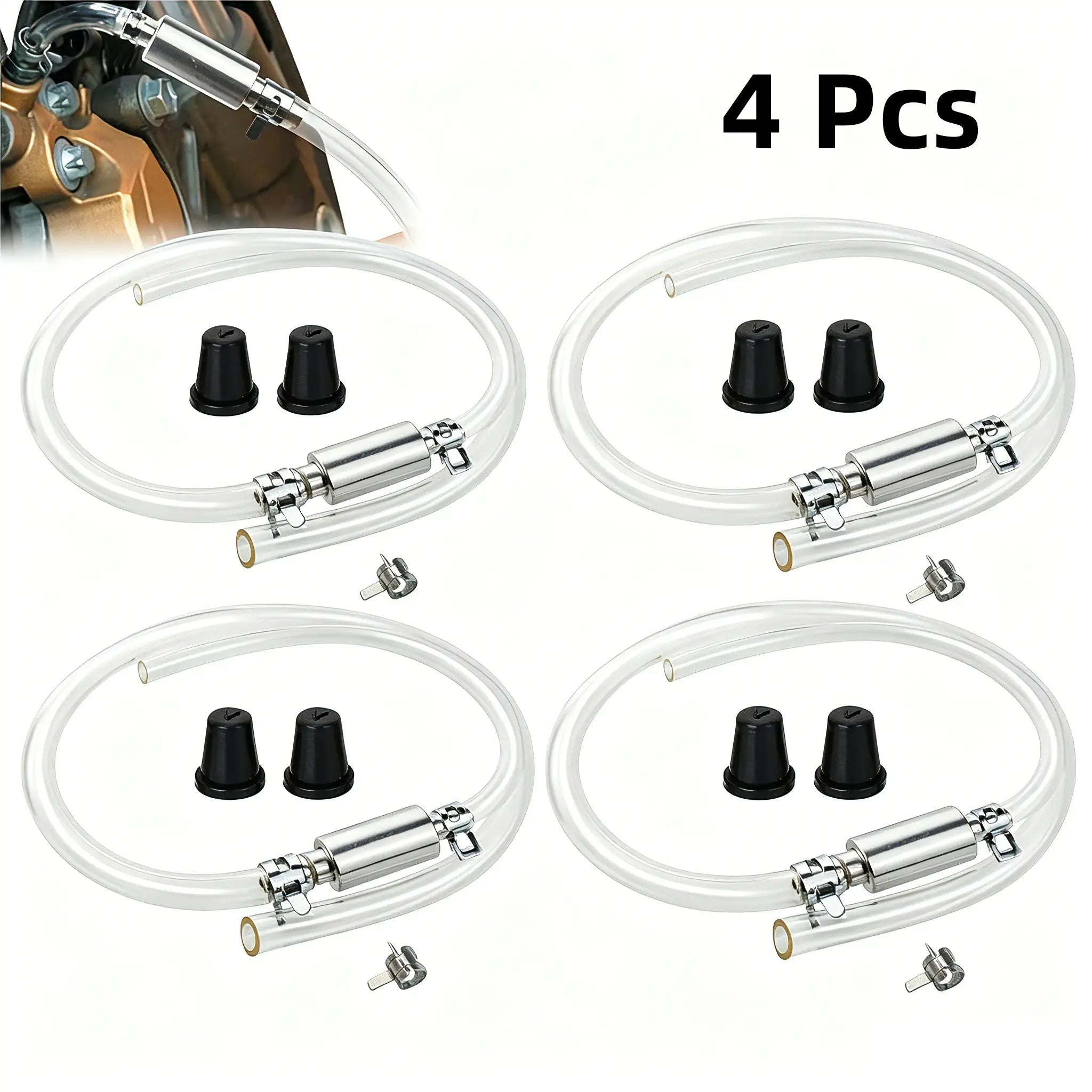 Mroace Universal One Way Brake Bleeder Hose Kit