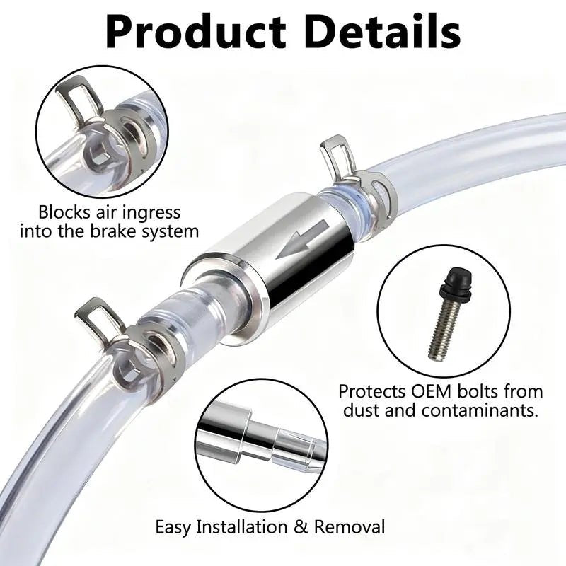Mroace Universal One Way Brake Bleeder Hose Kit