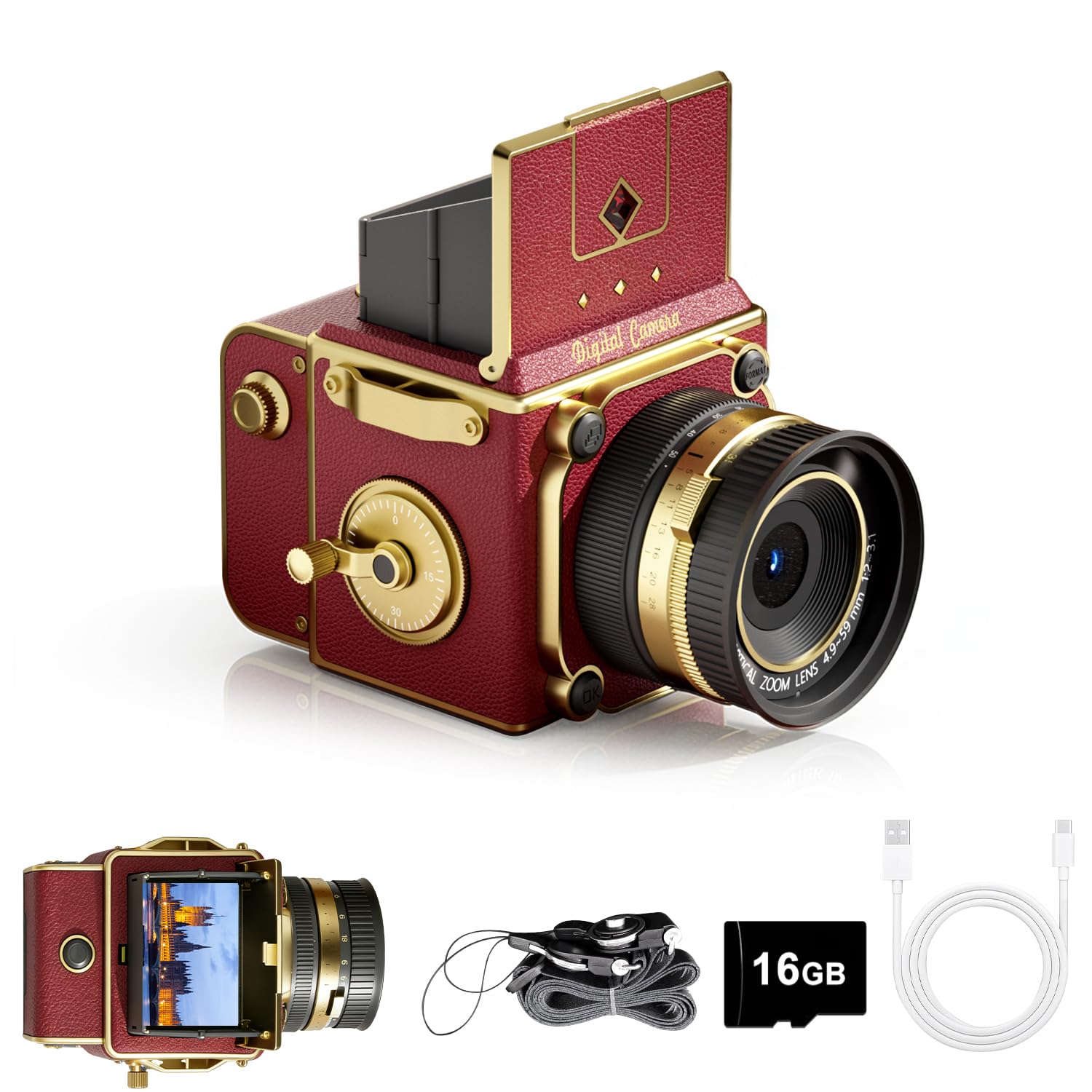 Mroace Vintage Digital Camera with Autofocus