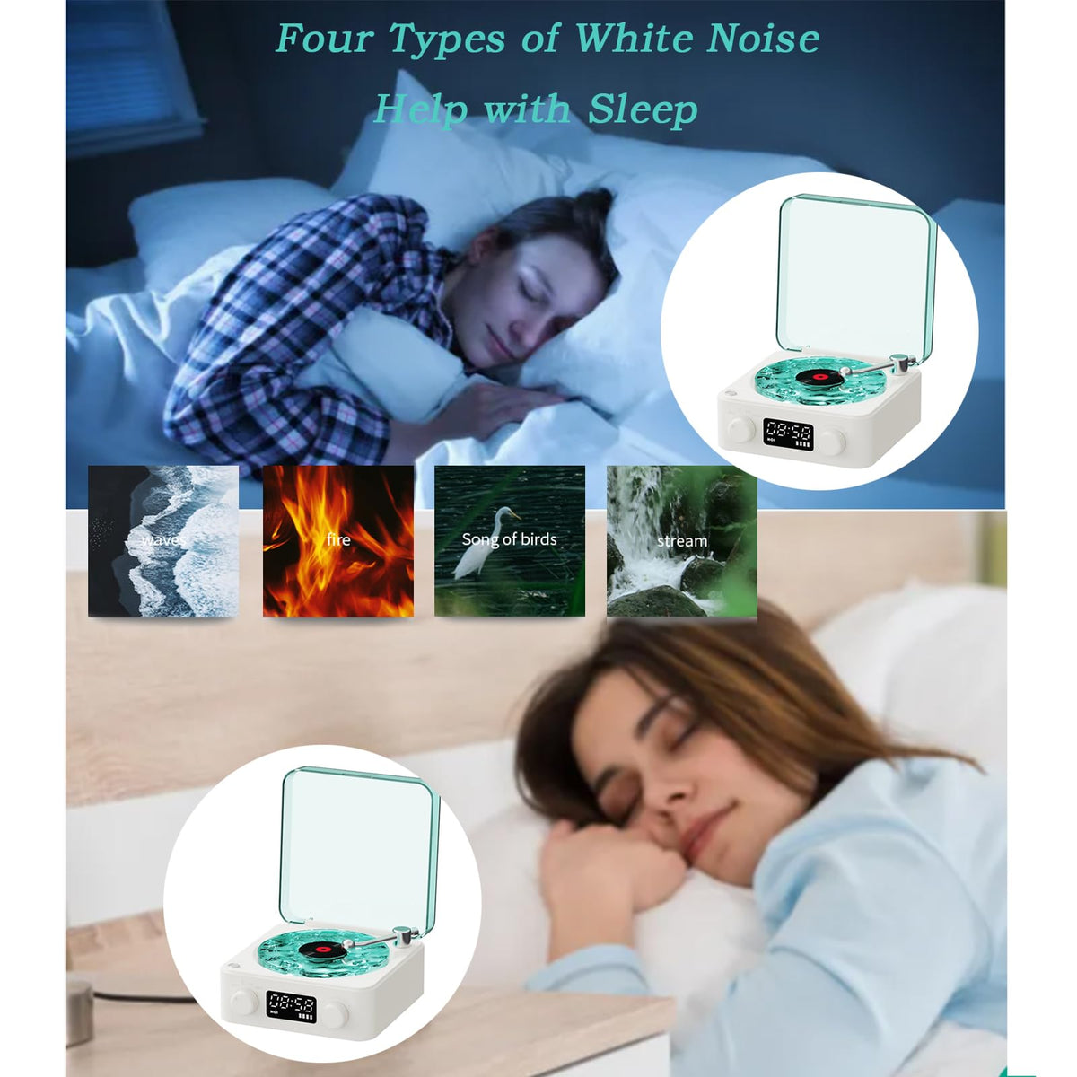 Mroace Vintage Style Bluetooth Vinyl Speaker