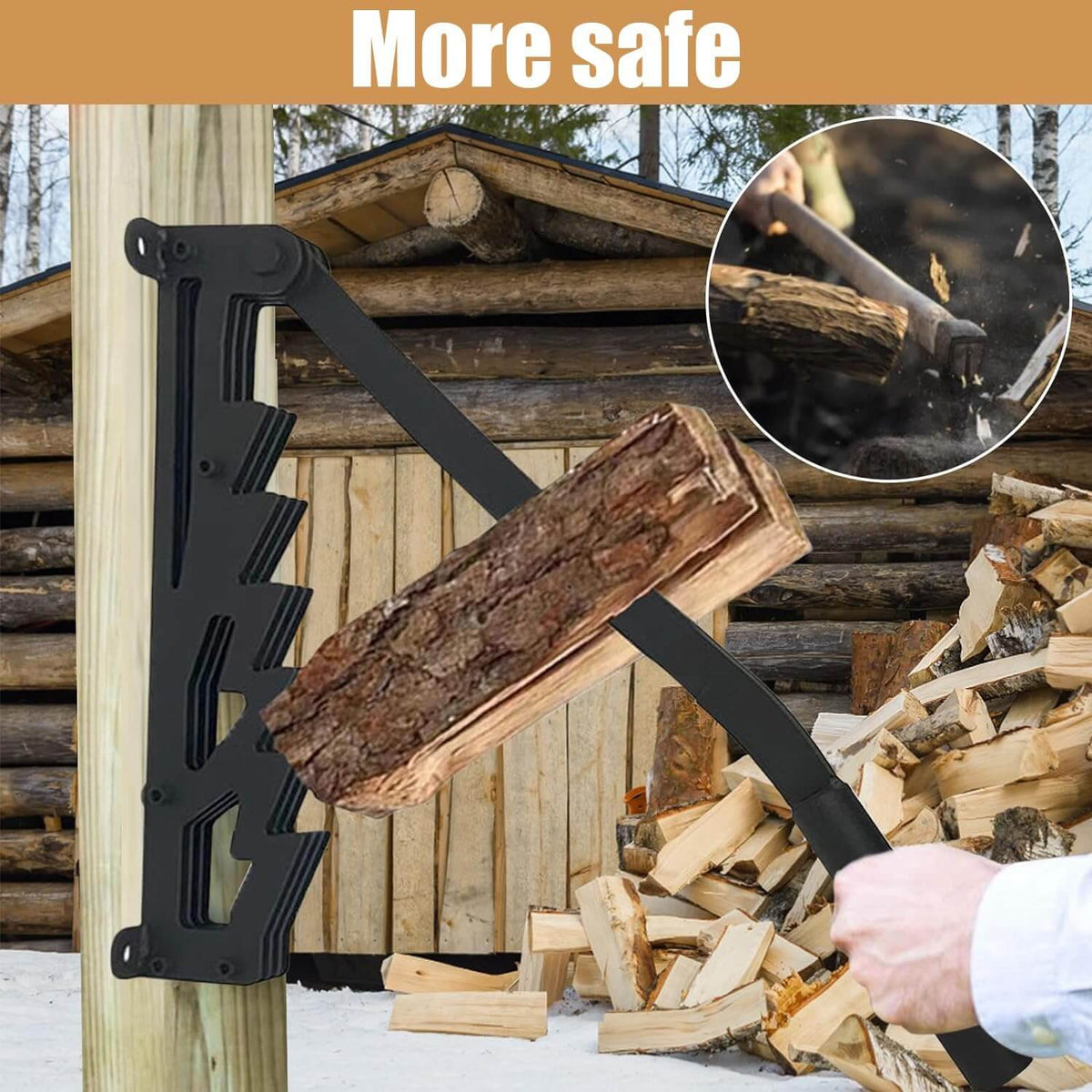 Mroace Wall Mounted Firewood Kindling Splitter