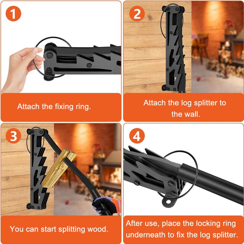 Mroace Wall Mounted Firewood Kindling Splitter