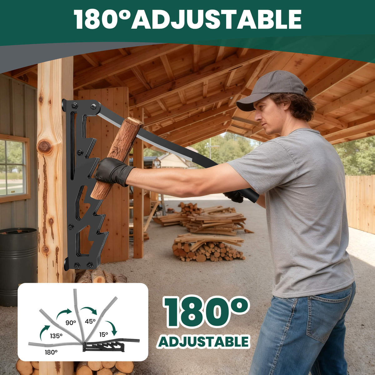 Mroace Wall Mounted Firewood Kindling Splitter