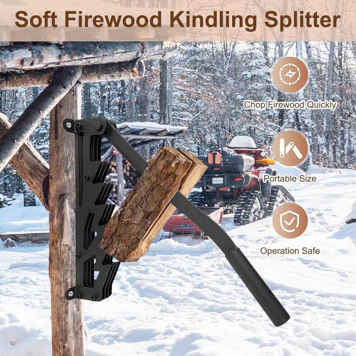 Mroace Wall Mounted Firewood Kindling Splitter