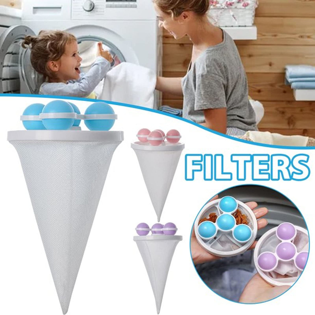 Mroace Washing Machine Hair Filter Cleaning Mesh