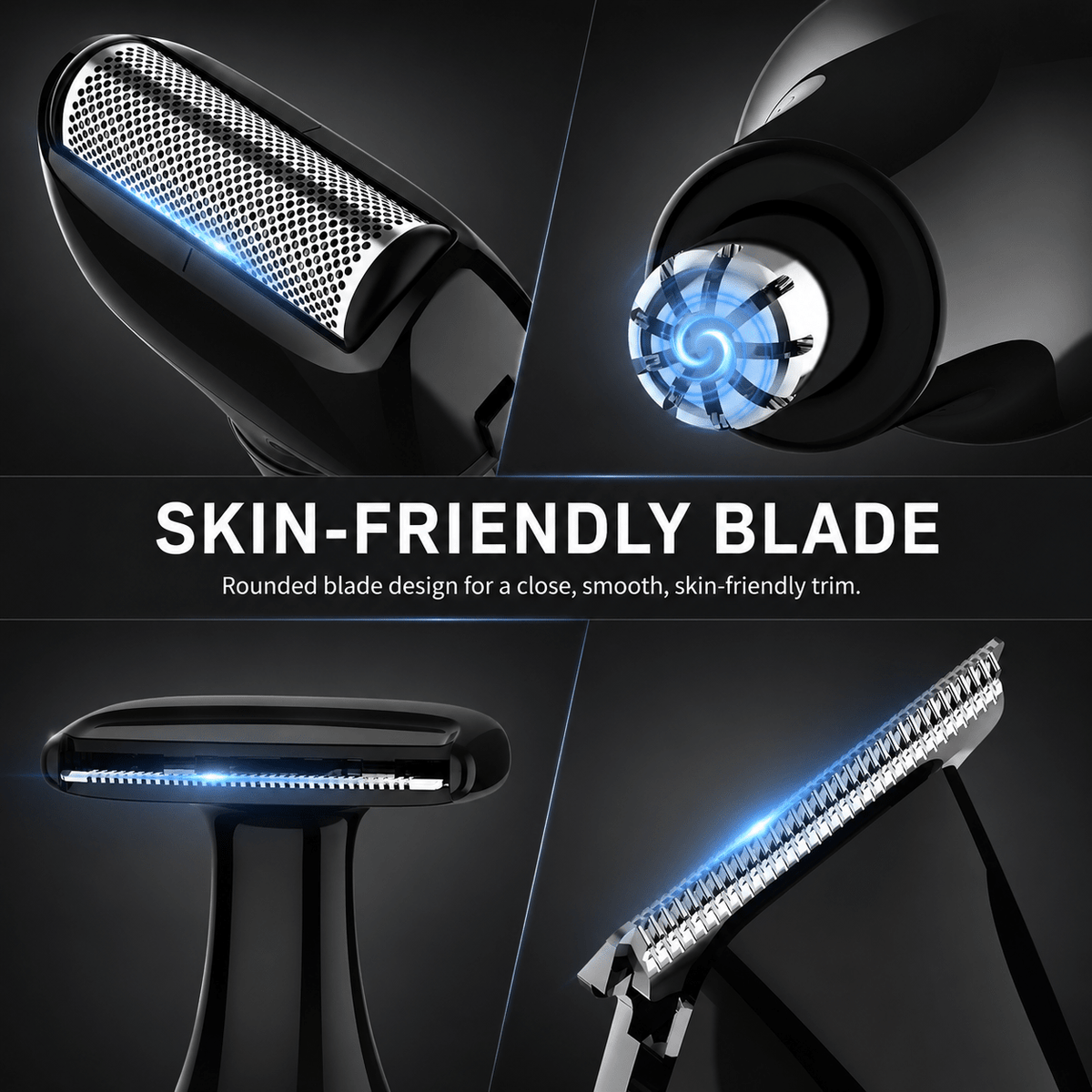 Mroace Waterproof Long Handle Body Grooming Trimmer