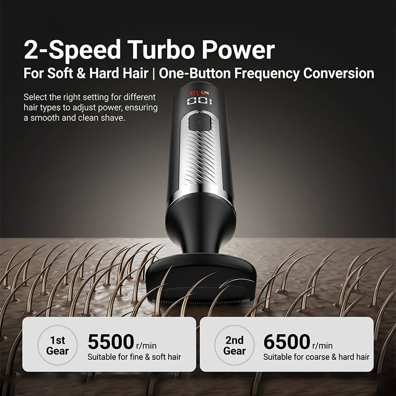 Mroace Waterproof Long Handle Body Grooming Trimmer