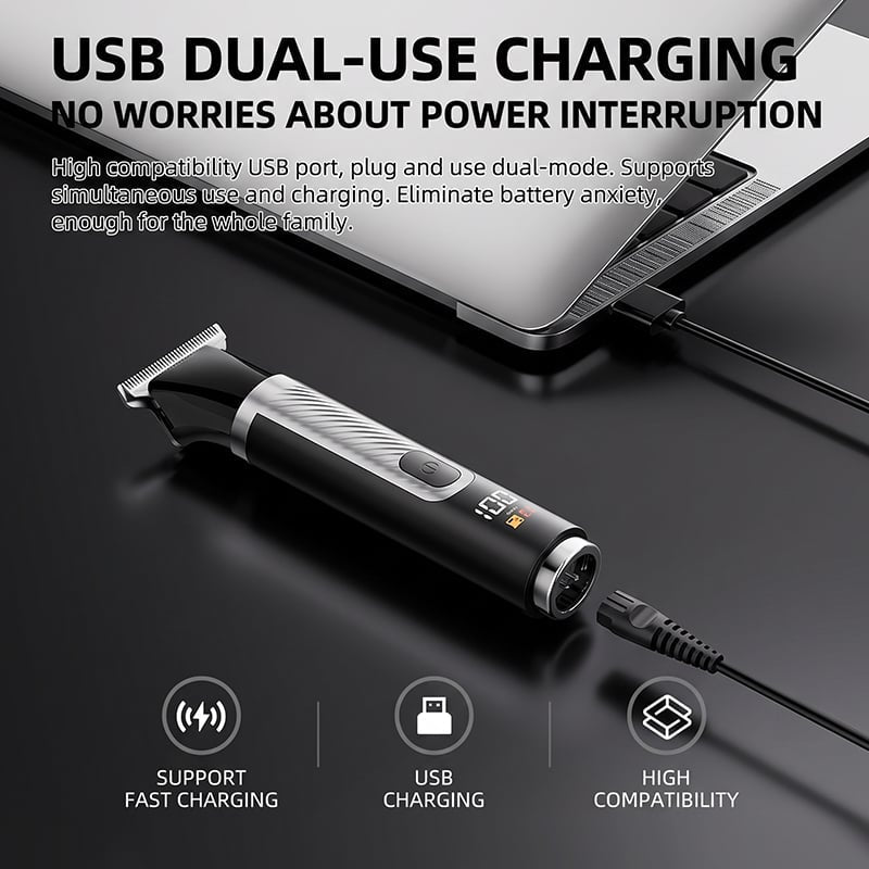 Mroace Waterproof Long Handle Body Grooming Trimmer