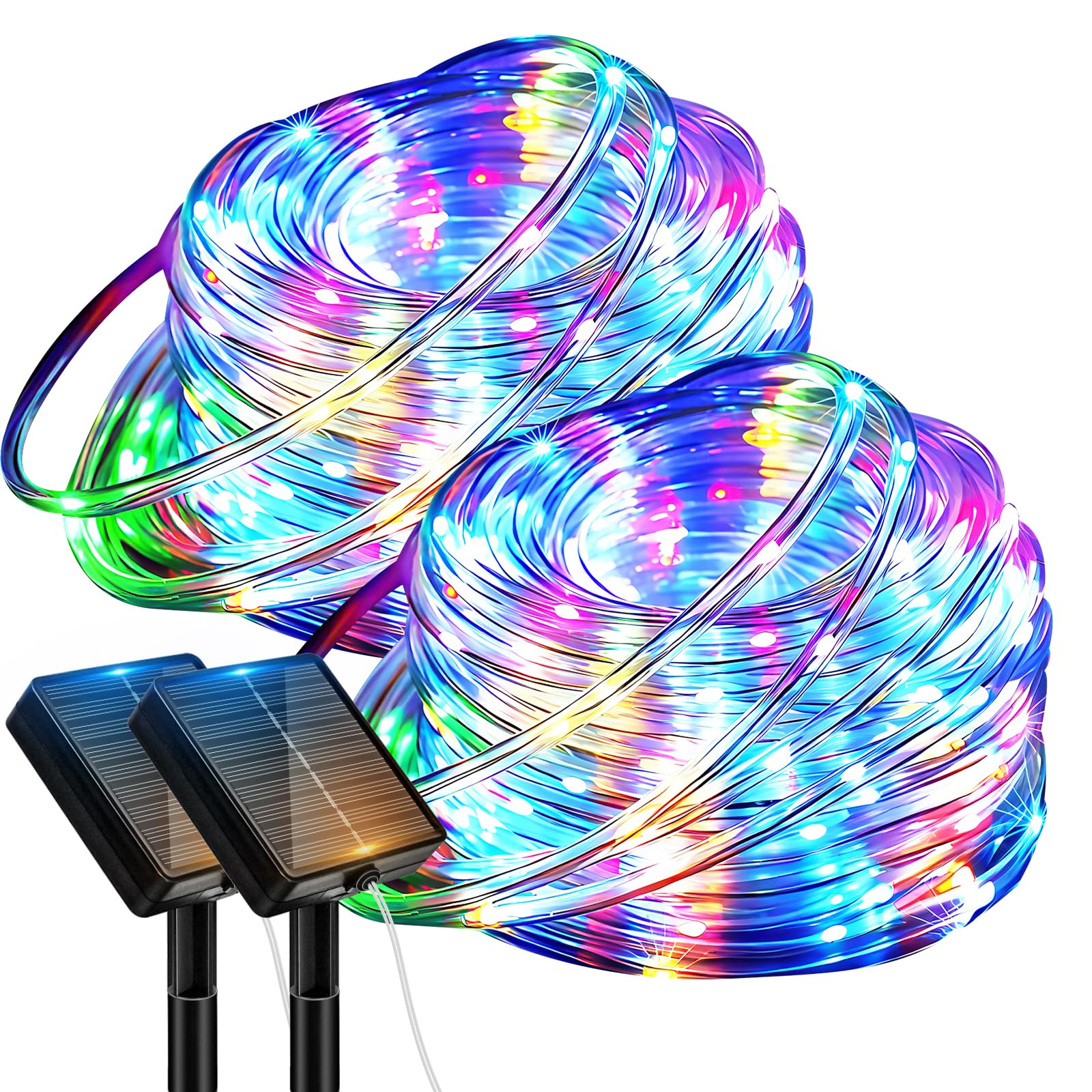 Mroace Waterproof Multicolor Solar Rope Lights