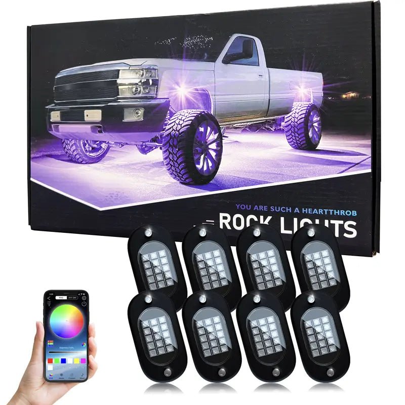 Mroace Waterproof RGB LED Car Strobe Light Kit