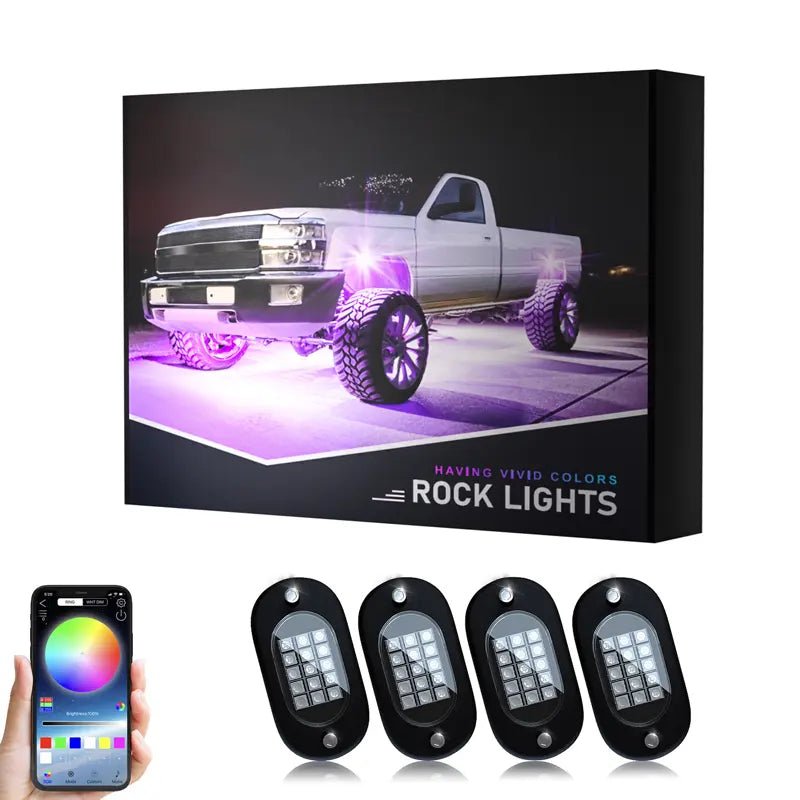 Mroace Waterproof RGB LED Car Strobe Light Kit