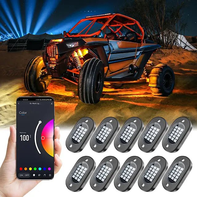 Mroace Waterproof RGB LED Car Strobe Light Kit