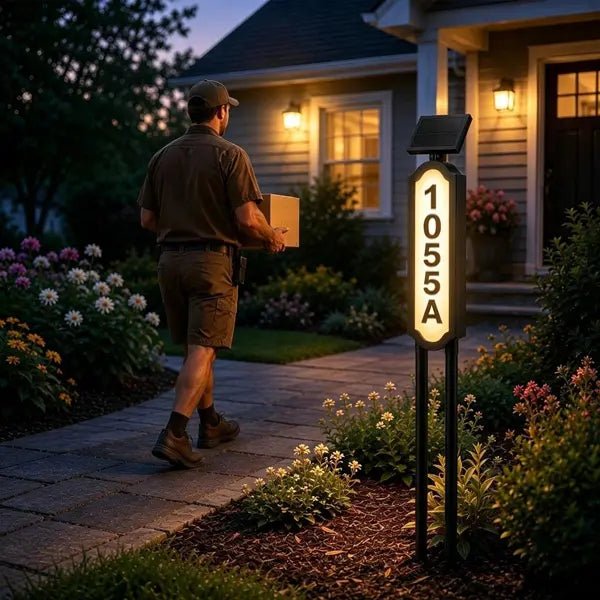 Mroace Waterproof Solar LED Address Sign