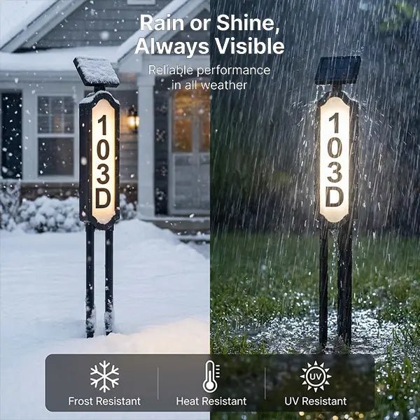 Mroace Waterproof Solar LED Address Sign