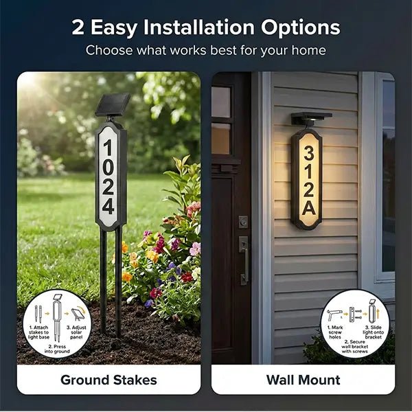 Mroace Waterproof Solar LED Address Sign