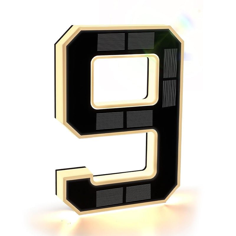 Mroace Waterproof Solar LED House Number Sign