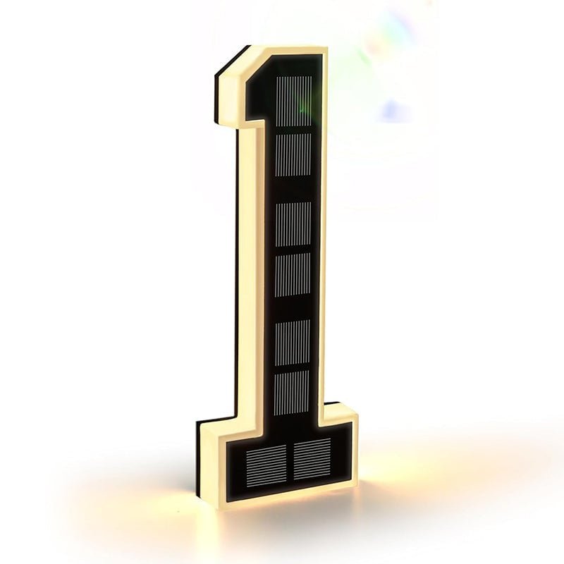 Mroace Waterproof Solar LED House Number Sign
