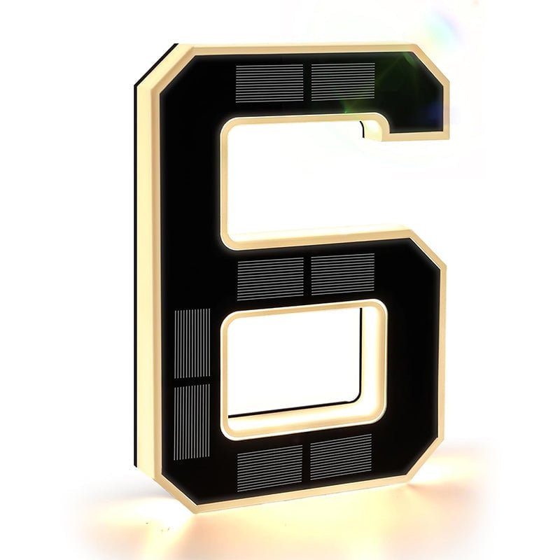 Mroace Waterproof Solar LED House Number Sign