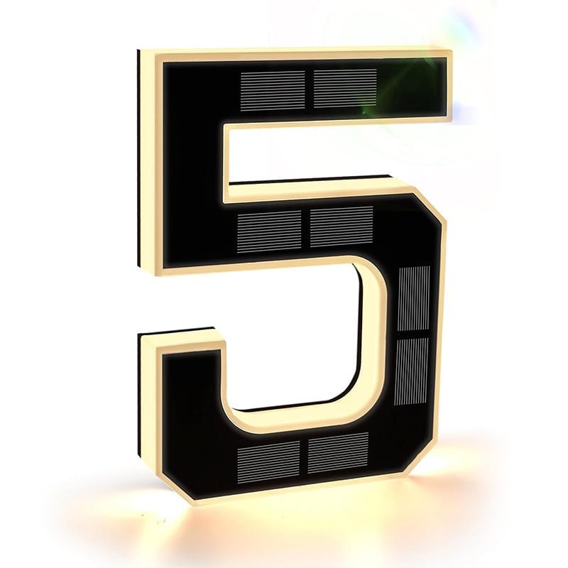 Mroace Waterproof Solar LED House Number Sign