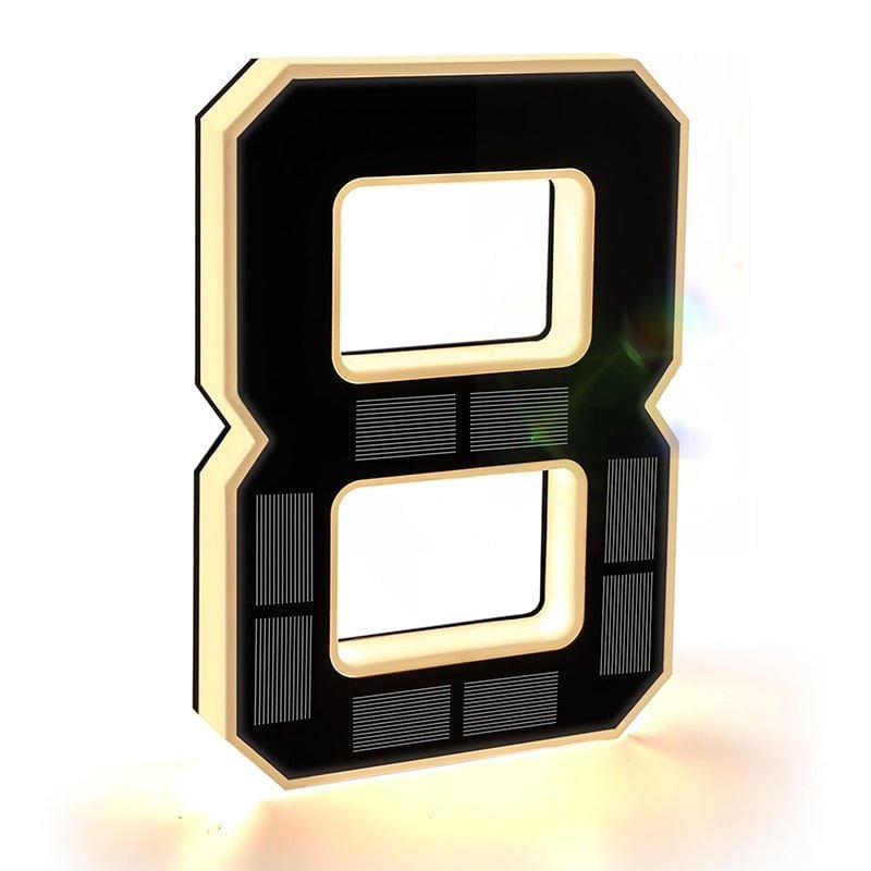 Mroace Waterproof Solar LED House Number Sign