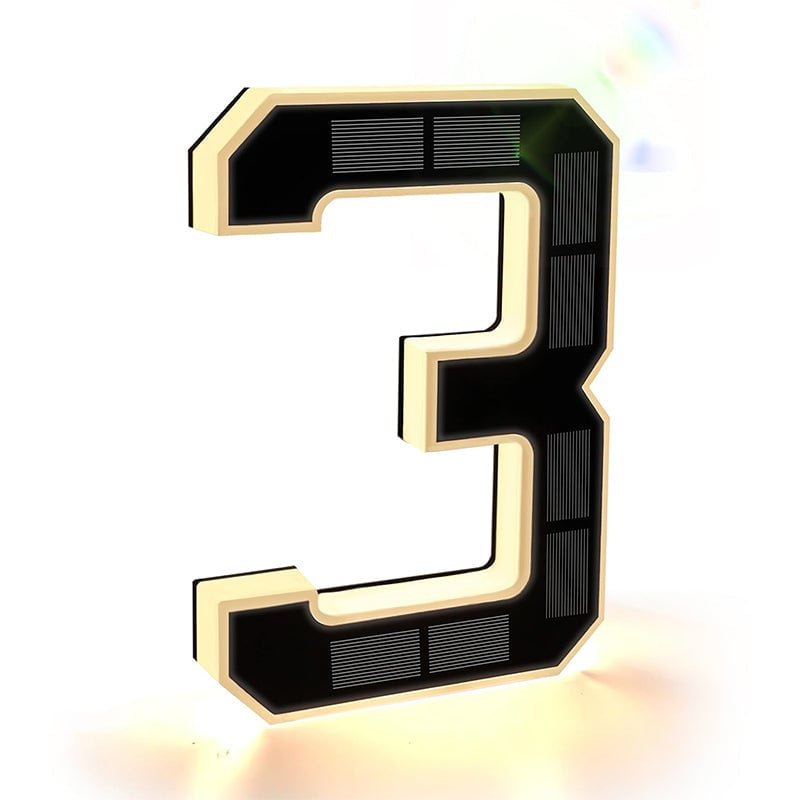 Mroace Waterproof Solar LED House Number Sign