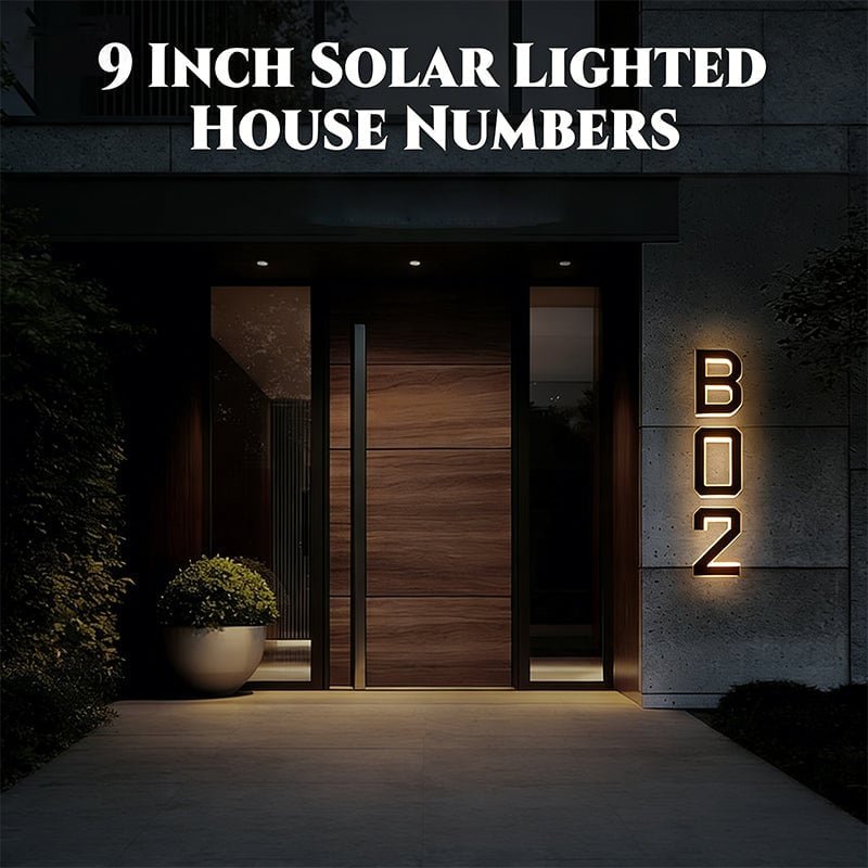 Mroace Waterproof Solar LED House Number Sign