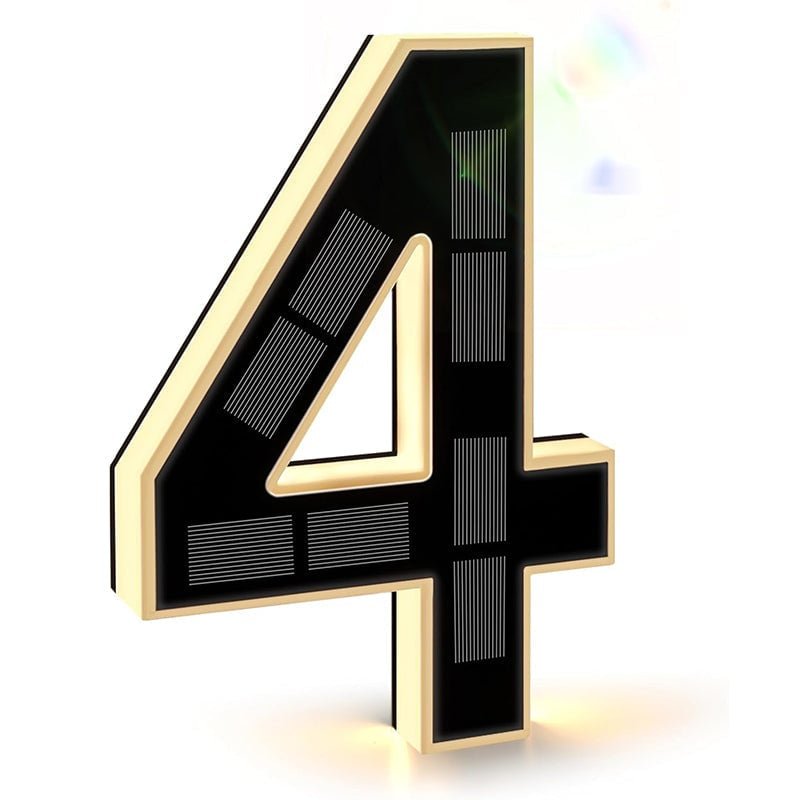Mroace Waterproof Solar LED House Number Sign