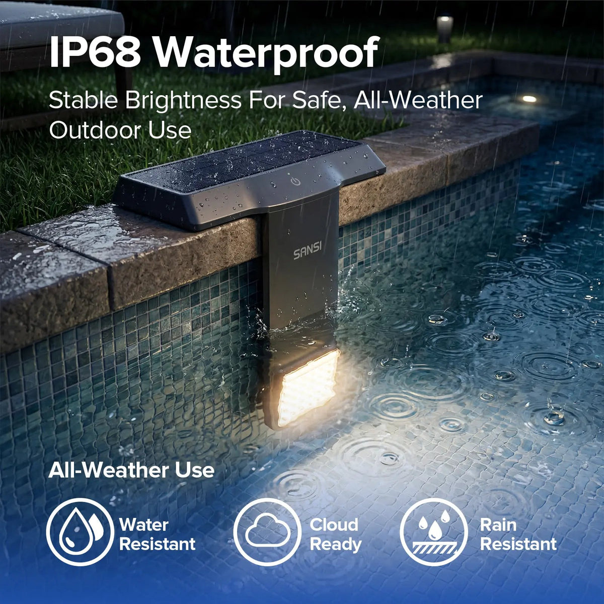Mroace Waterproof Solar RGB LED Light