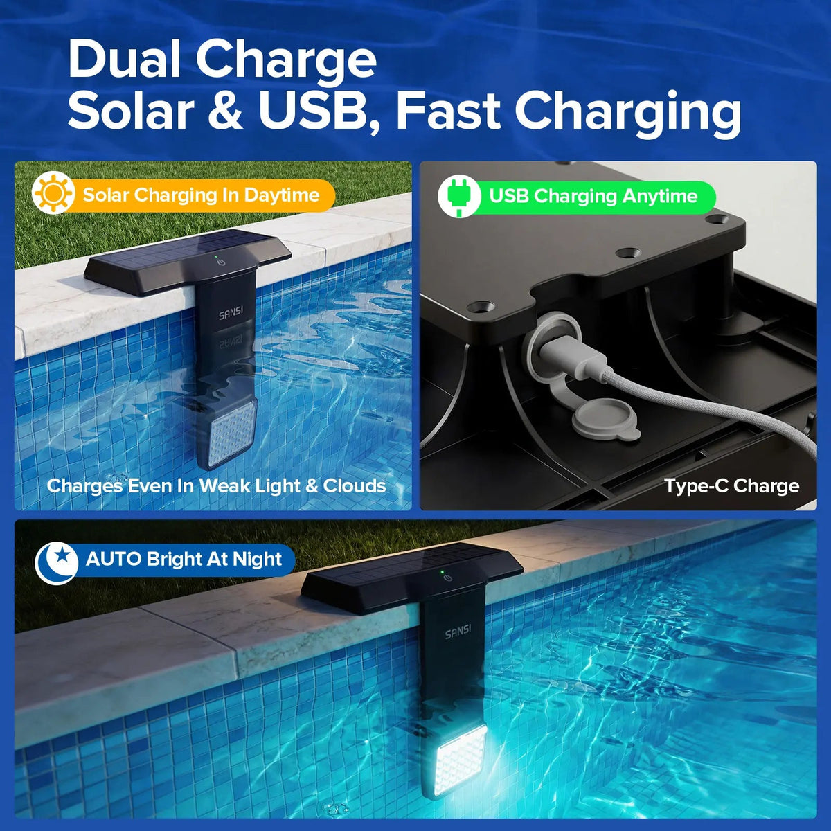Mroace Waterproof Solar RGB LED Light