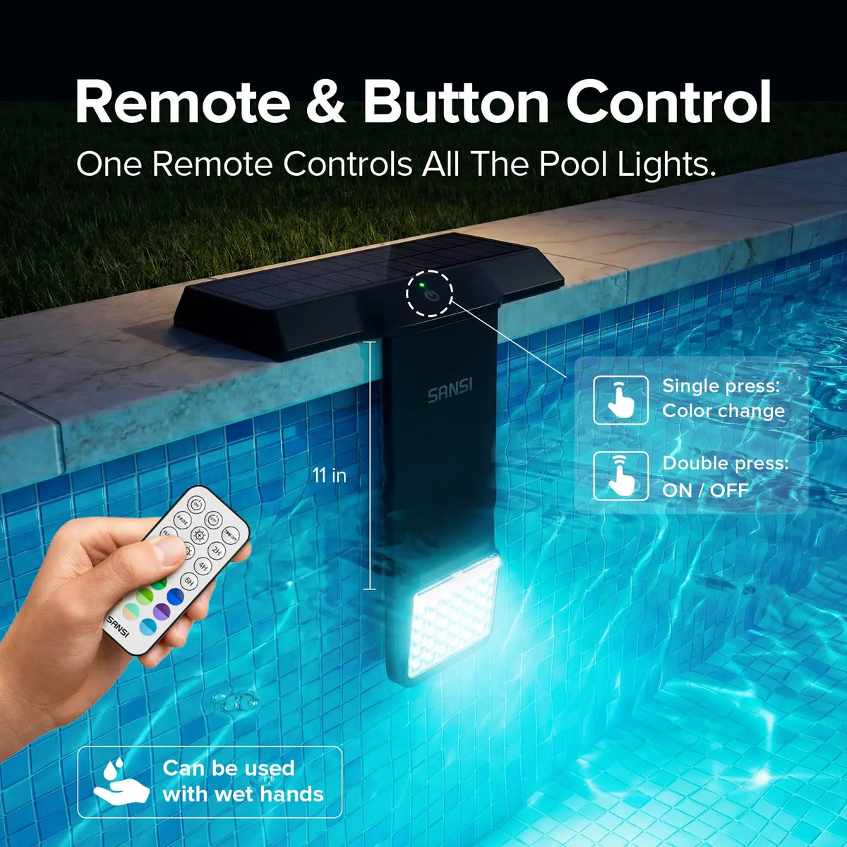 Mroace Waterproof Solar RGB LED Light