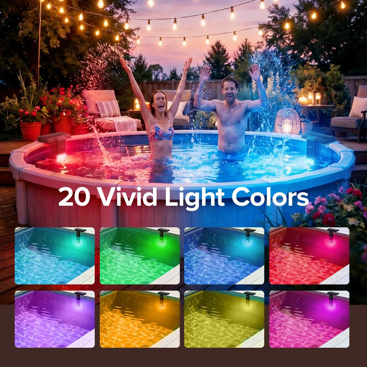 Mroace Waterproof Solar RGB LED Light