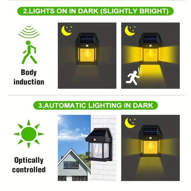 Mroace Waterproof Solar Wall Lights Outdoor
