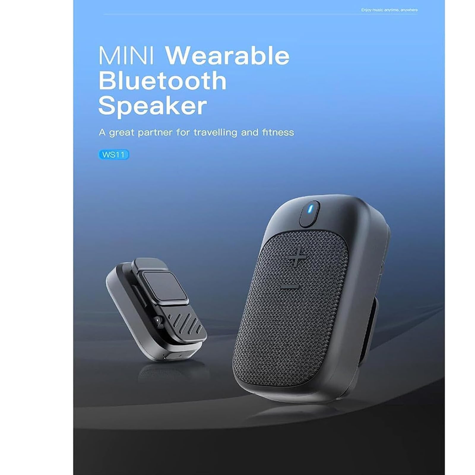 Mroace Waterproof Wearable Mini Bluetooth Speaker