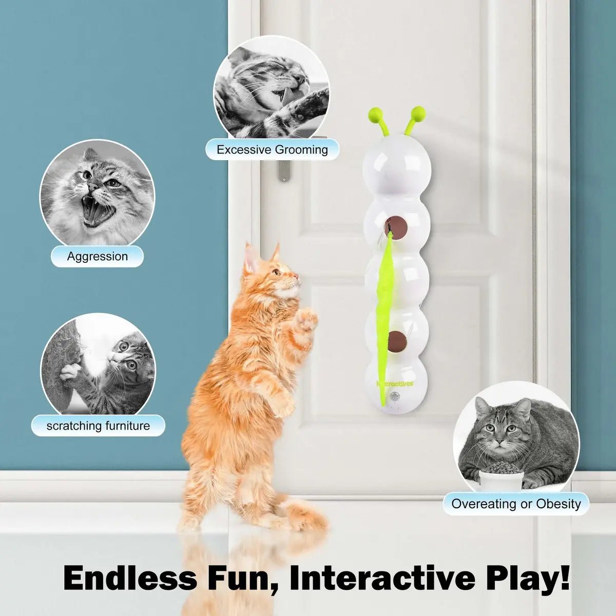 Mroace Whack a Worm Post Cat Toy
