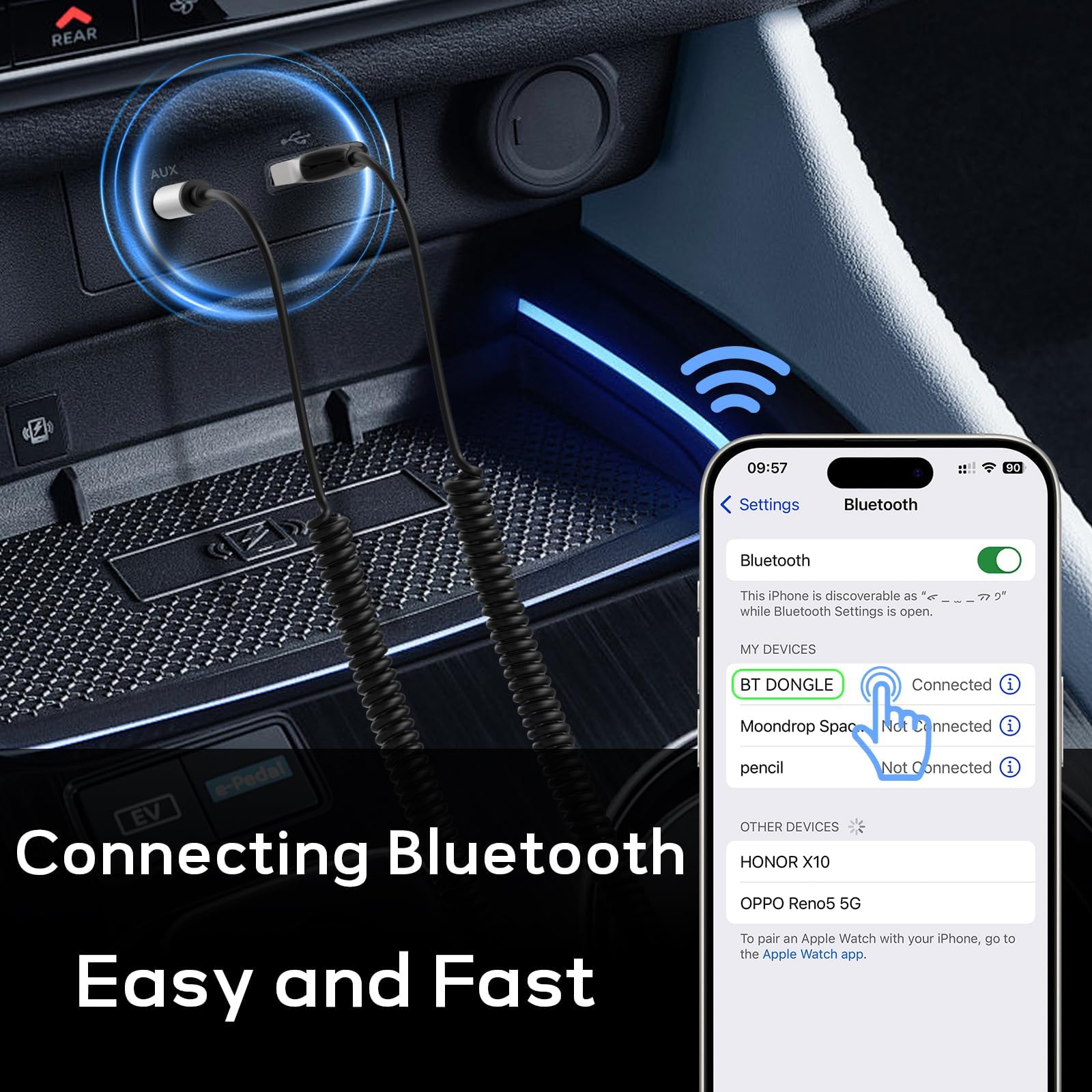 Mroace Wireless Audio Aux Bluetooth Adapter
