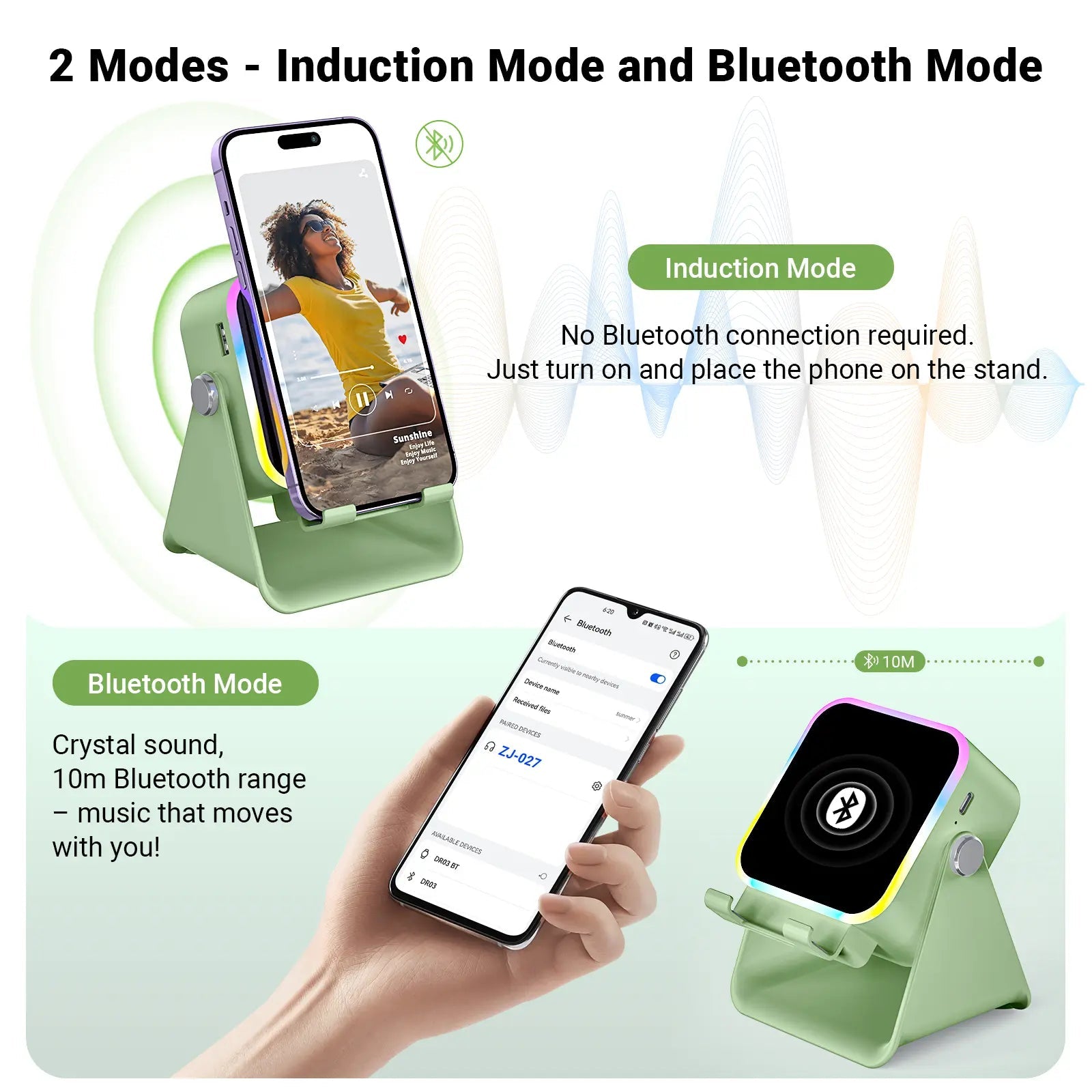 Mroace Wireless Induction Audio Speaker Stand