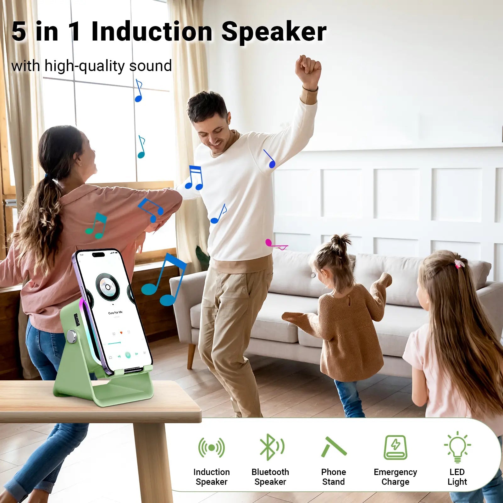 Mroace Wireless Induction Audio Speaker Stand