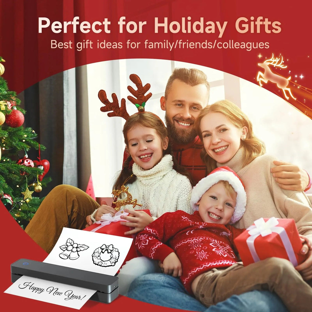 Mroace Wireless Inkless Thermal Portable Printer