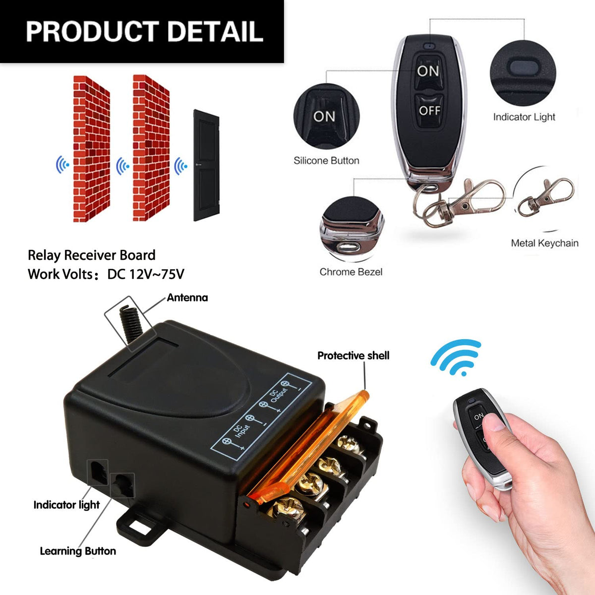Mroace  Wireless Remote Control Switch kit