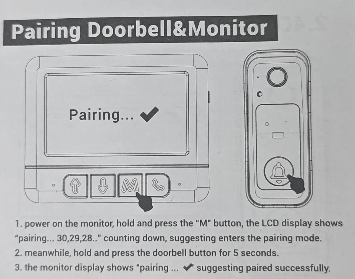 Mroace Wireless Video Doorbell Camera with Screen