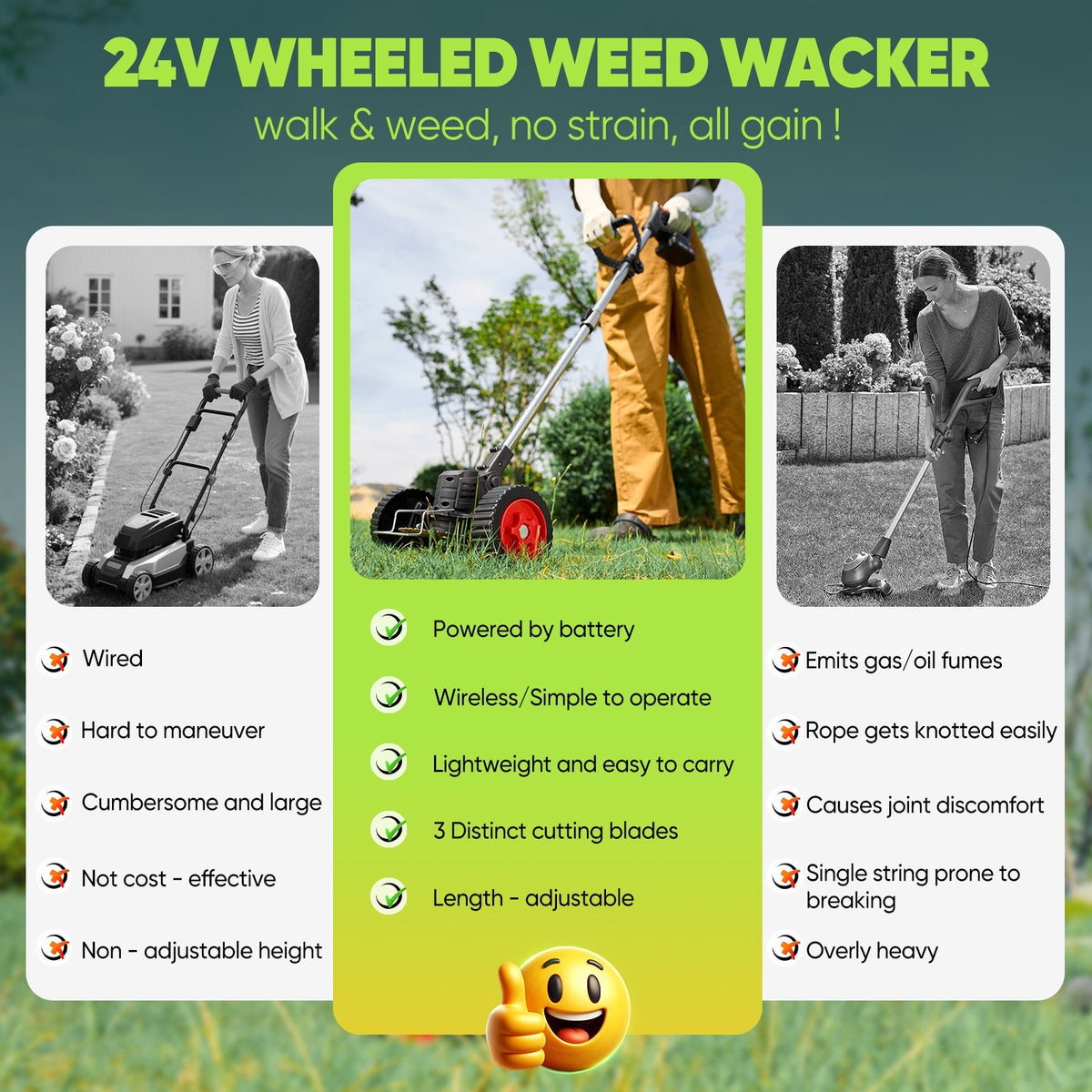 Mroace Wireless Weed Eater